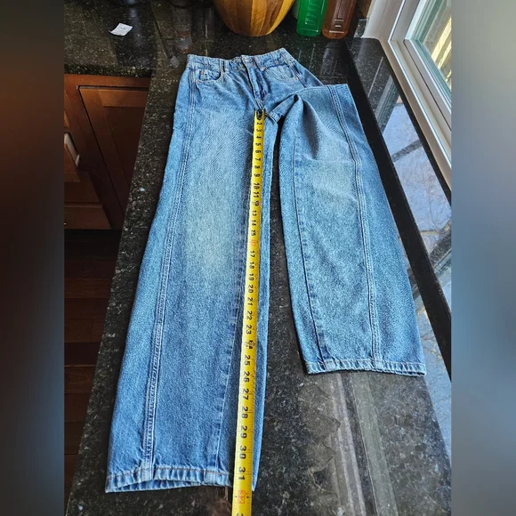 Free people We the free Aster high rise Straight Leg Jeans in Swarm Sz 24 - Picture 6 of 13